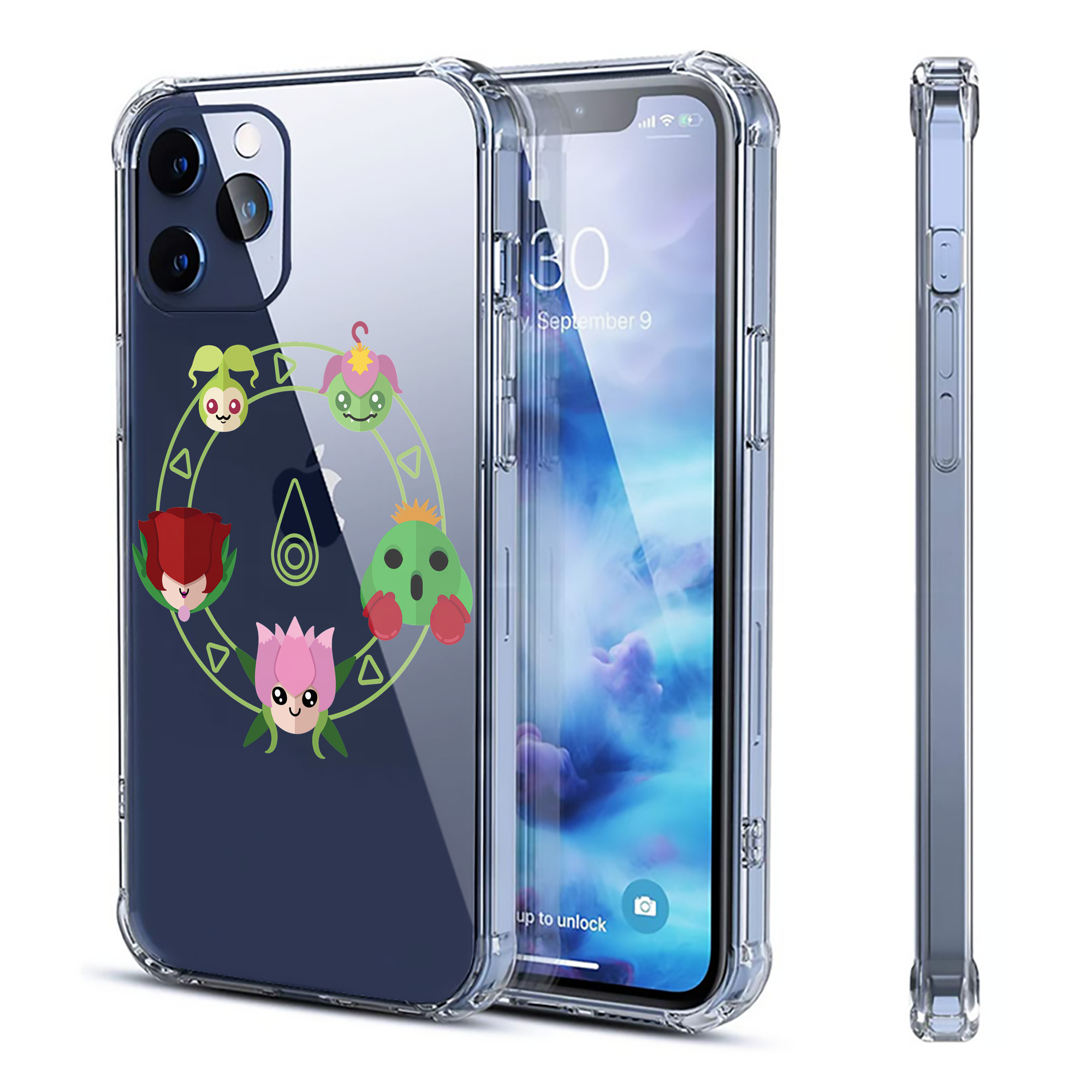 （画像用） Digimon デジタルモンスター/デジモン 【iPhone 12シリーズ対応】透明スマホケース（クリアソフトケース）